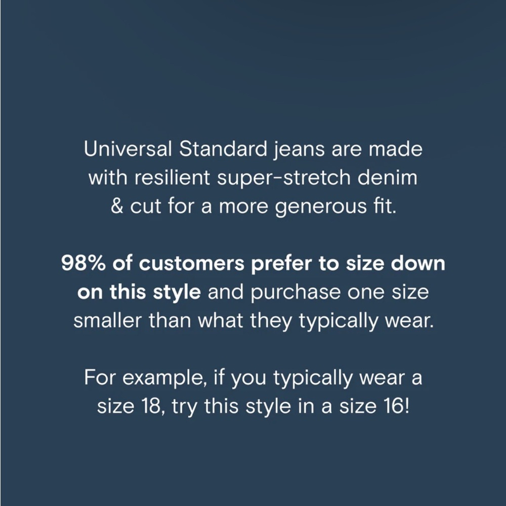 Universal Standard Dylan High Rise Tapered Jeans Dark Indigo Blue‎ Stretch Denim - Picture 12 of 12